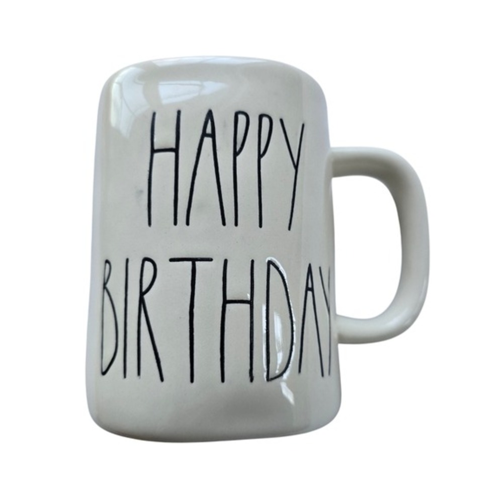 Rae Dunn Happy Birthday Artisan Collection Mug by Magenta Dishwasher Safe